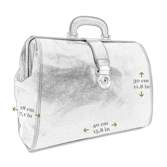 Саквояж шкіряний великий - Mrs Dalloway - коричневий Time Resistance 5214001