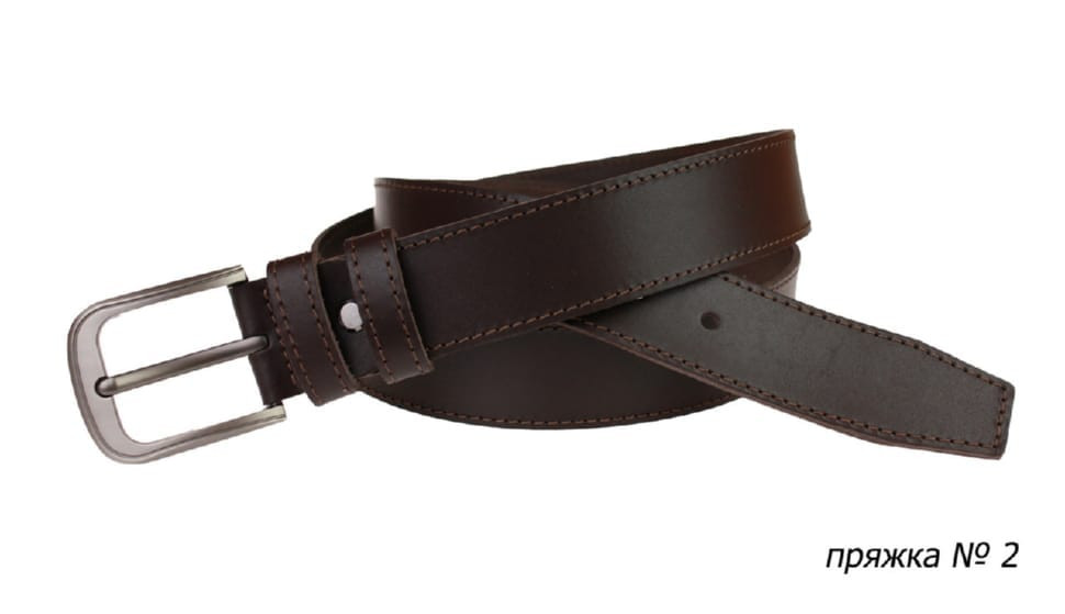 Ремінь шкіряний джинсовий одна строчка SULLIVAN 112-11 (7.5) 115-150 см коричневий