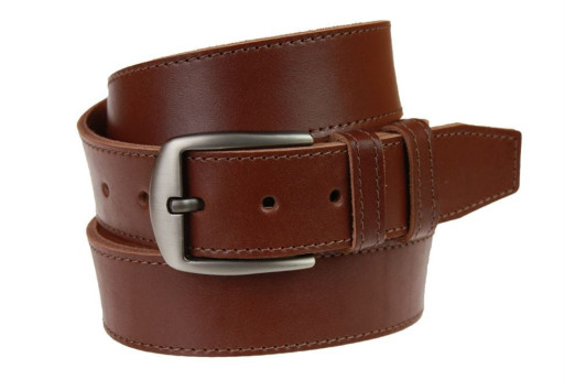 Ремінь чоловічий шкіряний джинсовий одна строчка SULLIVAN 112-95 (8.5) 115-150 см світло-коричневий