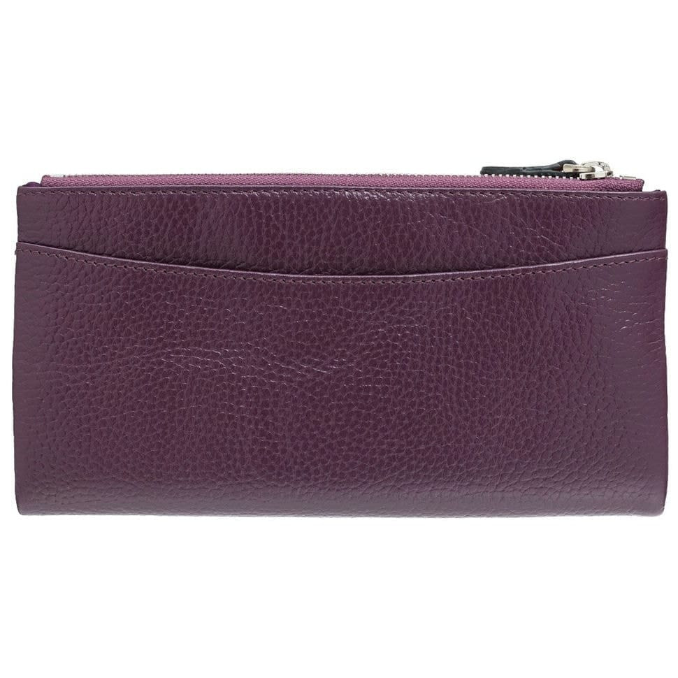 Гаманець жіночий шкіра CANPEL 2021-95 фіолетовий флотар