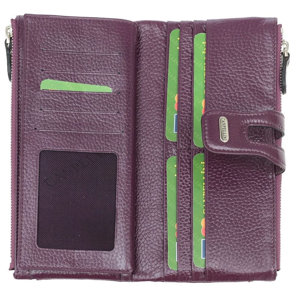 Гаманець жіночий шкіра CANPEL 2021-95 фіолетовий флотар