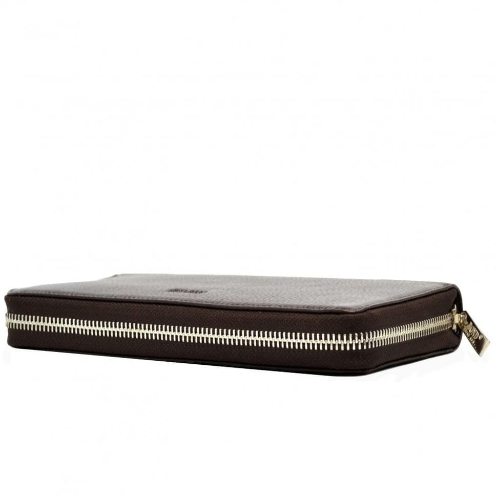 Барсетка кістева шкіряна BOND 867-286 коричневий флотар