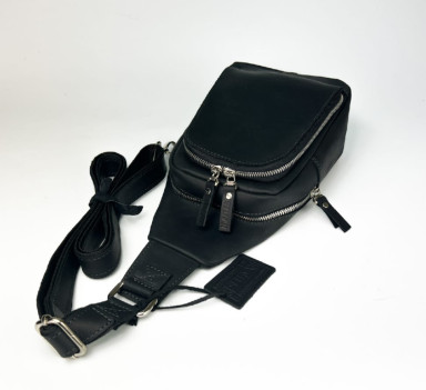 Mens sling bag on the shoulder banana 102-22(30) black