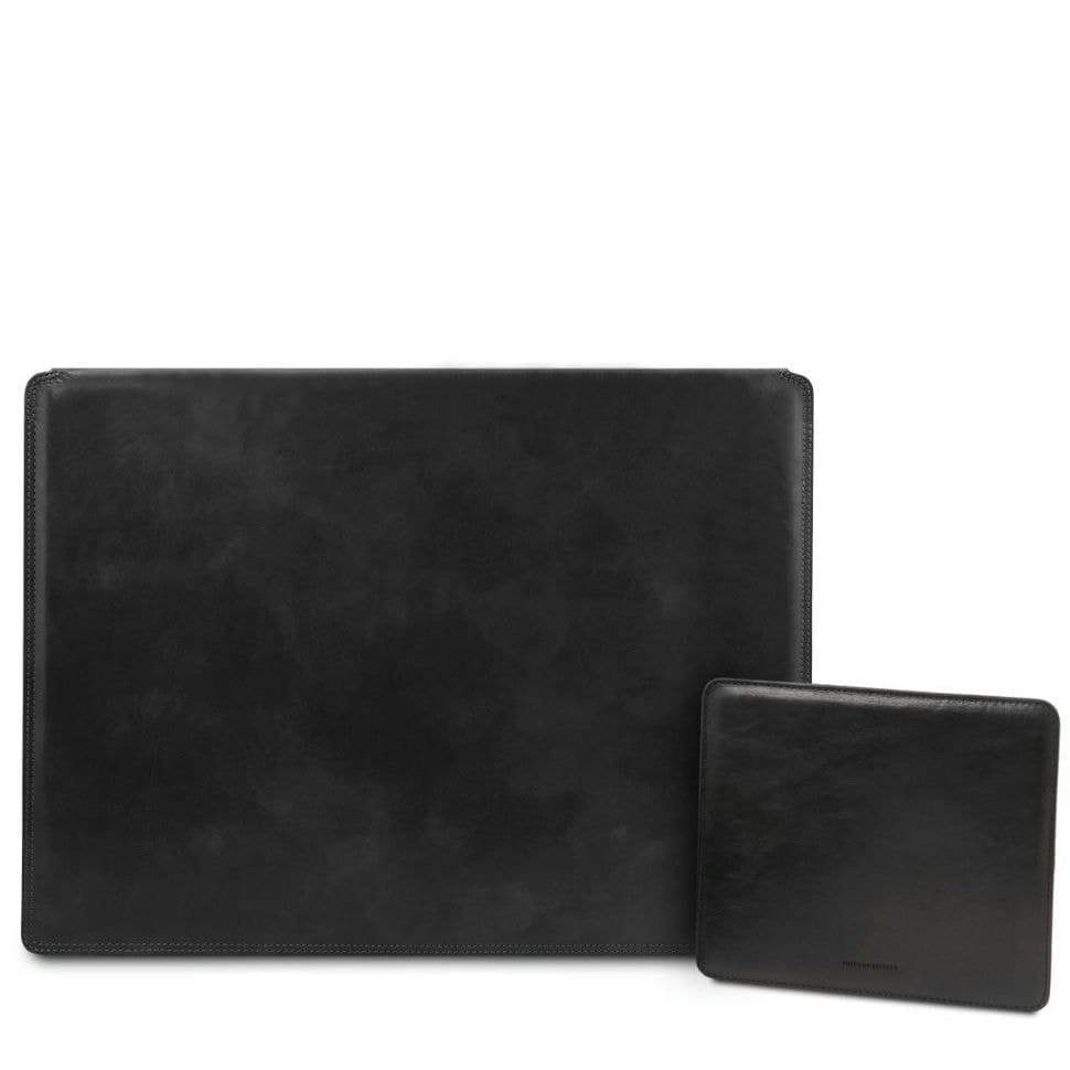 Кожаный офисный набор на стол: коврик для мышки и бювар (покрытие) TL142161