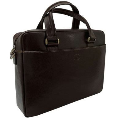 Leather bag Italico 9637-38 moro brown