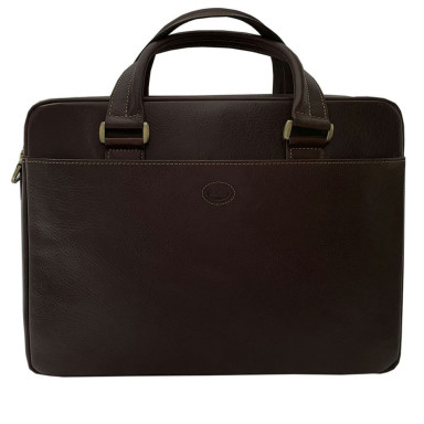 Leather bag Italico 9637-38 moro brown