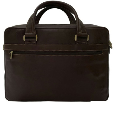Leather bag Italico 9637-38 moro brown