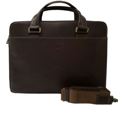 Leather bag Italico 9637-38 moro brown