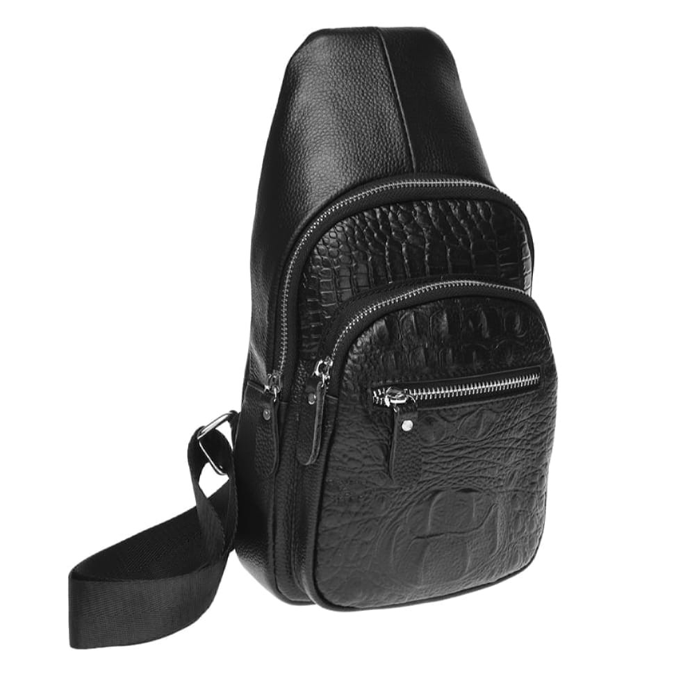 Чоловік шкіряний рюкзак Borsa Leather K1142-black