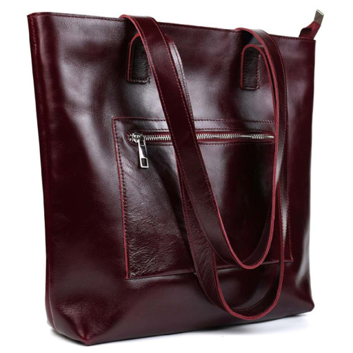 Жіноча сумка шоппер шкіра Алькор Limary lim-3440GX бордо