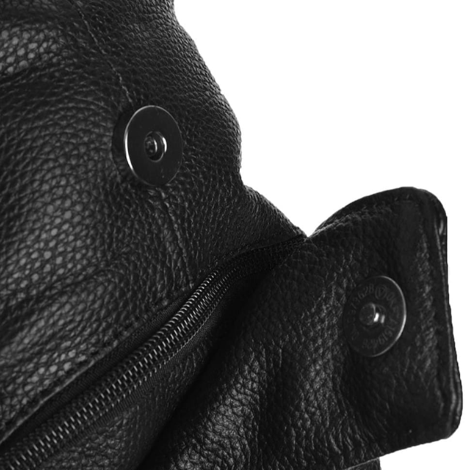 Чоловіча шкіряна сумка-рюкзак Keizer K118-black