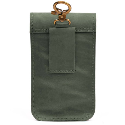 Шкіряна сумка чохол на пояс TARWA RE-2094-3md зелена