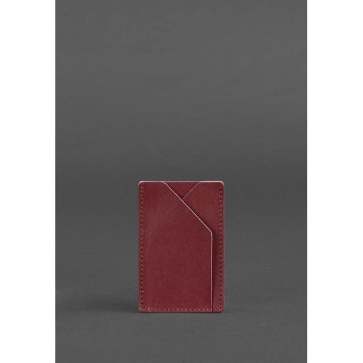 Шкіряний жіночий кард-кейс 8.0 бордовий