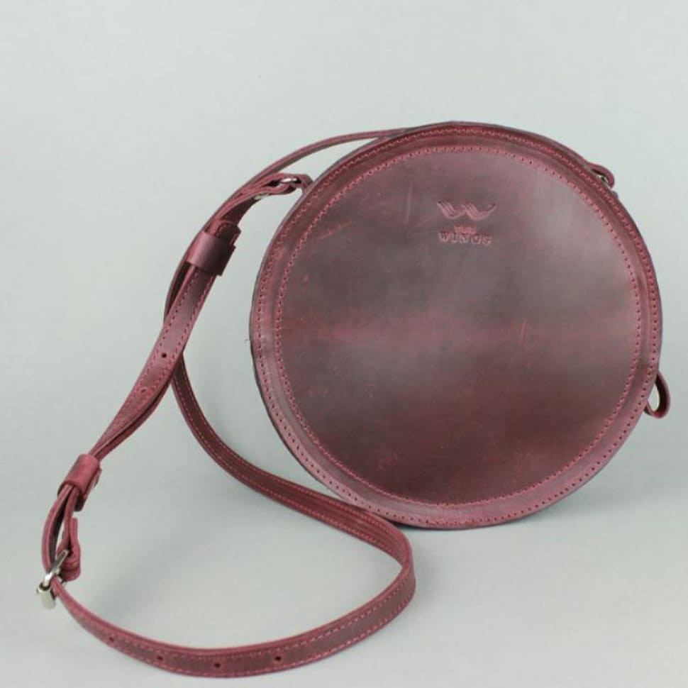 Жіноча шкіряна сумка Amy S бордова vintage