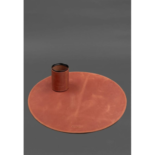 Настільний набір із натуральної шкіри 1.2 світло-коричневий Crazy Horse