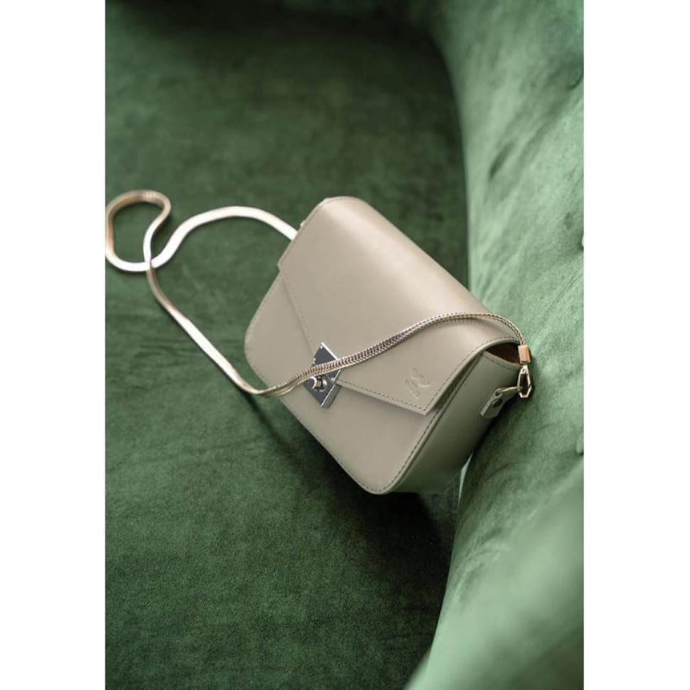Yoko women's leather handbag gray