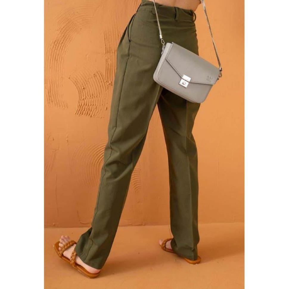 Yoko women's leather handbag gray