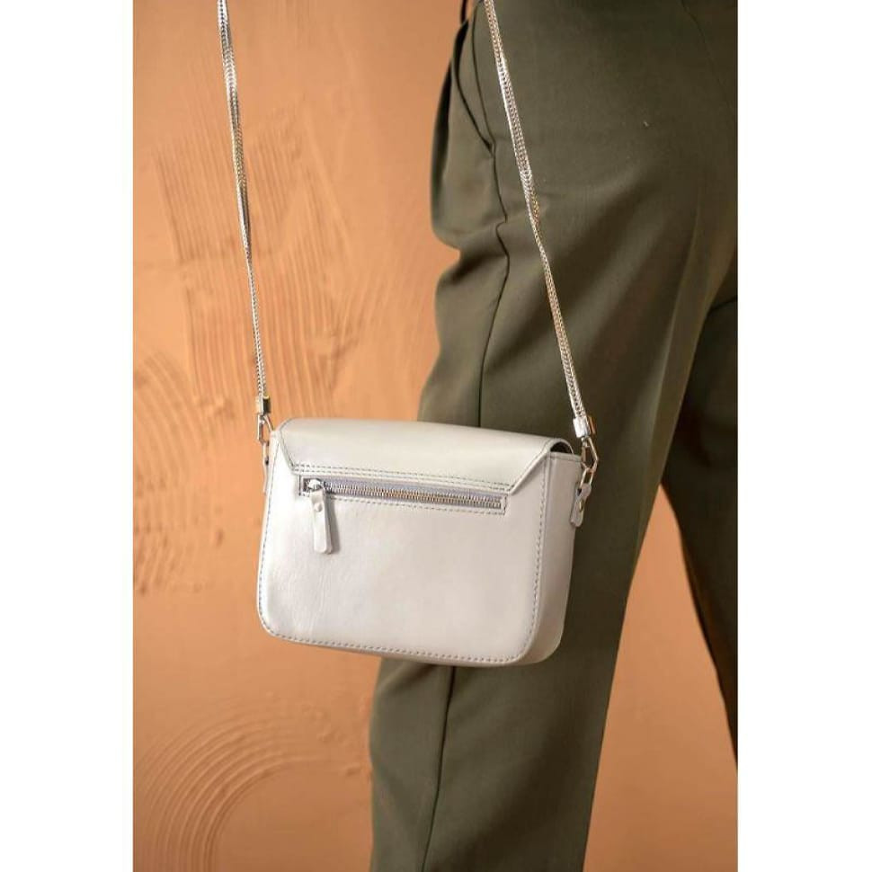 Yoko women's leather handbag gray