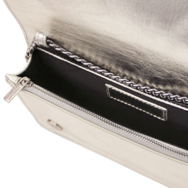 Opera Metallic leather with chain strap