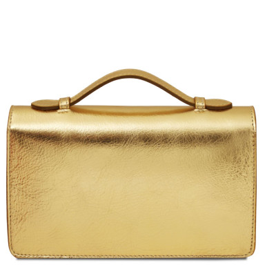 Opera Metallic leather with chain strap