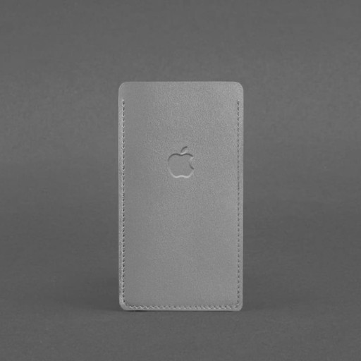 Шкіряний чохол для iPhone 12 Сірий