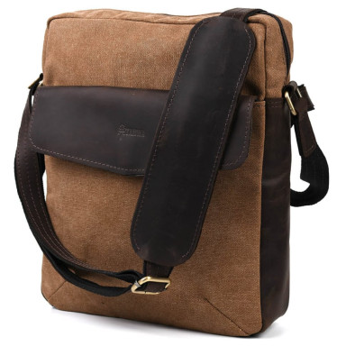 Mens canvas shoulder bag TARWA RCc-1810-4lx