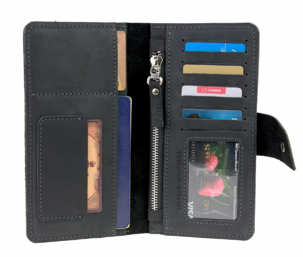 Гаманець чоловічий шкіряний великий travel SULLIVAN 10310(10) чорний