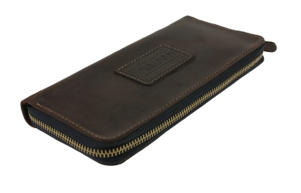 Wallet men's leather clutch large travel SULLIVAN 103-61-1(19.5) brown