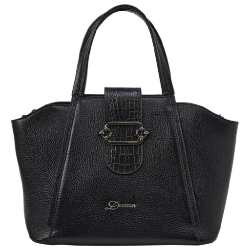 Сумка жіноча шкіряна Desisan 6058-011 чорний флотар