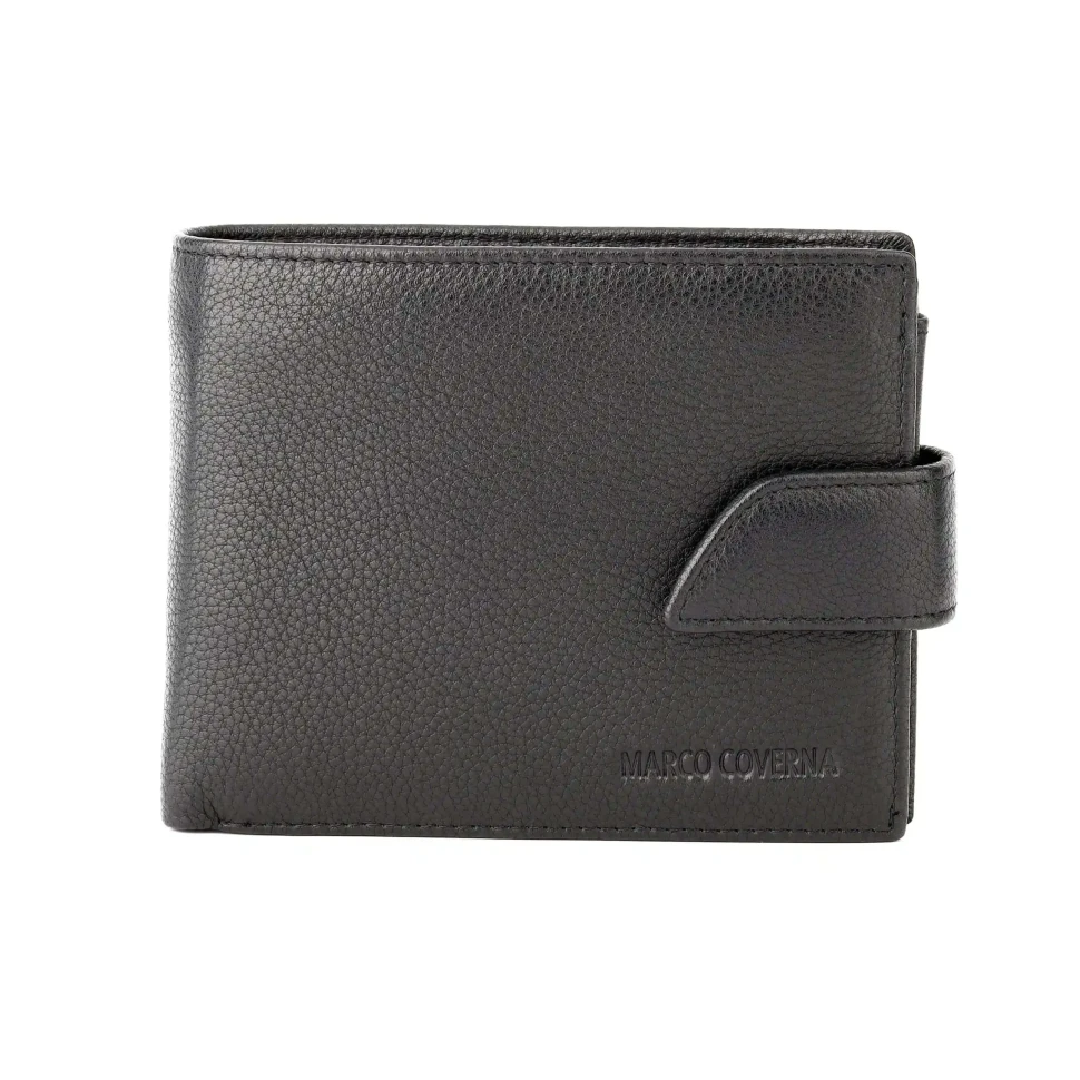 Стильный мужской кожаный кошелёк Marco Coverna B005-805 Black