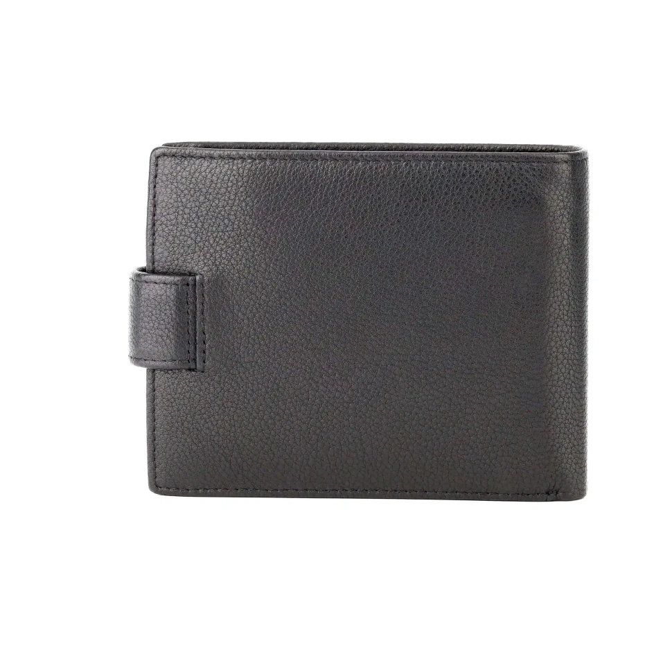 Стильный мужской кожаный кошелёк Marco Coverna B005-805 Black
