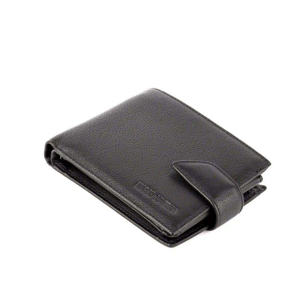 Стильный мужской кожаный кошелёк Marco Coverna B005-805 Black