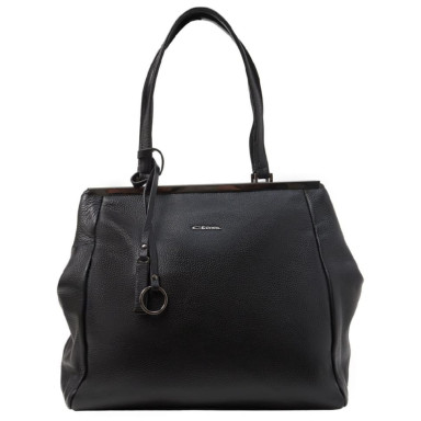 Сумка жіноча шкіряна GIORGIO FERRETTI GF2019055-1 чорна