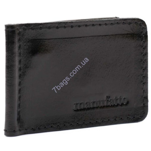 Класичний шкіряний затиск для купюр бренду Мануффато