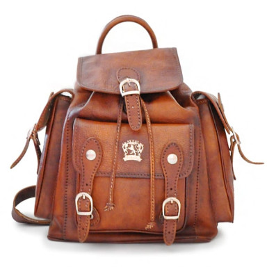 Pratesi BMA346 - Backpack Montalbano in cow leather B346 Backpack Montalbano B346 Brown