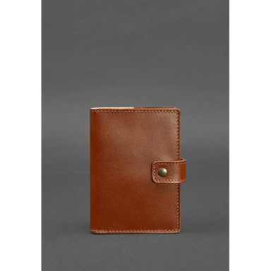 Leather passport cover 5.0 (with window) light brown