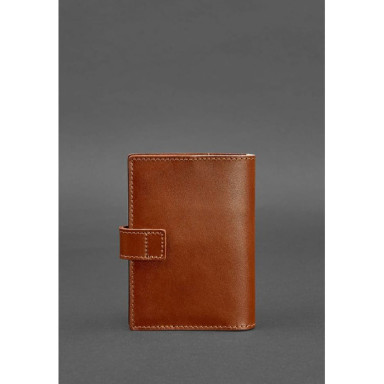 Leather passport cover 5.0 (with window) light brown