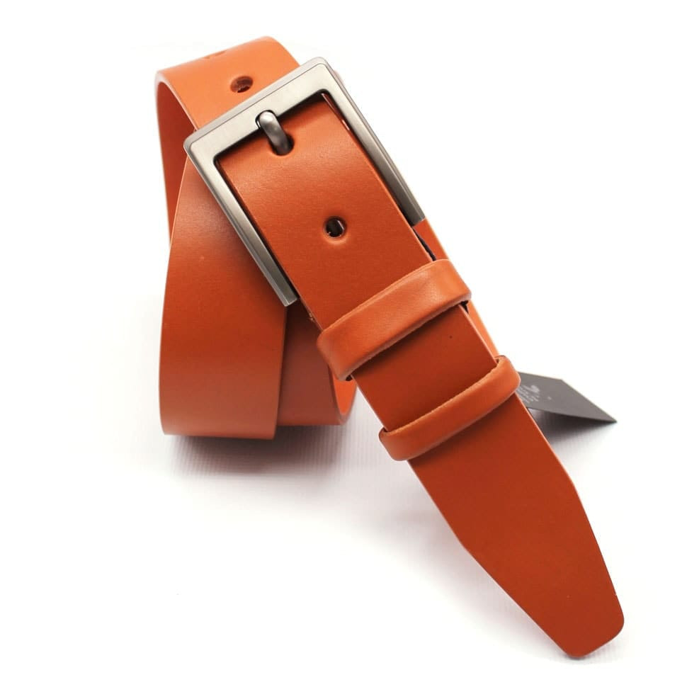 Шкіряний ремінь рудий TARWA A14077-09 ширина 40мм