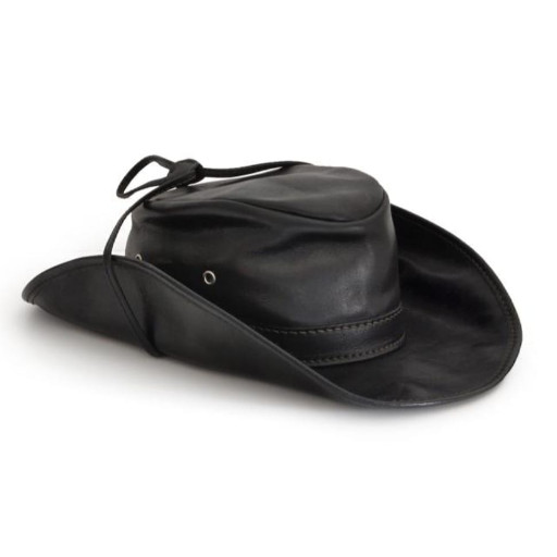 Pratesi BNE040/59 - Cagliostro Hat 59 cm in cow leather Bruce Black