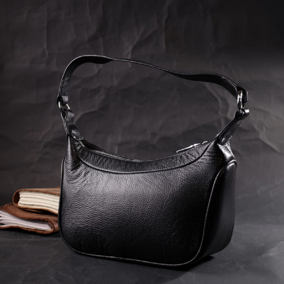 Красива сумка жіноча KARYA 20868 шкіряна Чорний