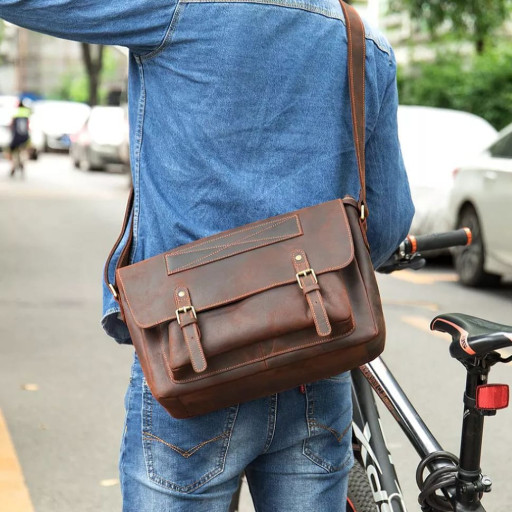 Чоловічі шкіряні сумки через плече Bexhill bx6033