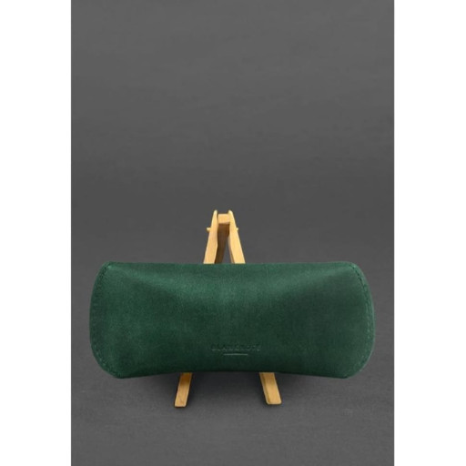 Шкіряний чохол для окулярів із клапаном на магніті Зелений Crazy Horse