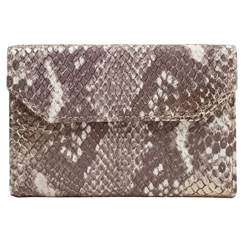 Кошелек женский кожа Desisan 305-755 золотисто-серая змея