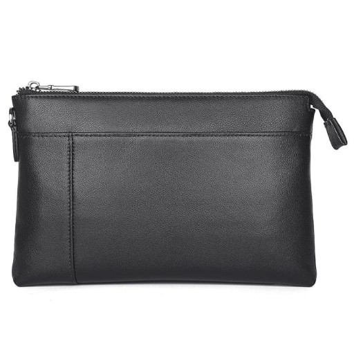 Шкіряний клатч для чоловіків JDC021A чорний з петлею на руку