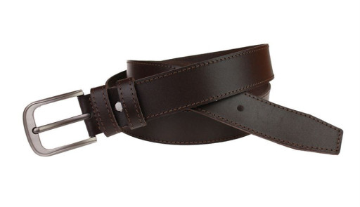 Ремінь чоловічий шкіряний джинсовий одна строчка SULLIVAN RMK-12 (7.5) 115-150 см коричневий