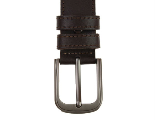 Ремінь чоловічий шкіряний джинсовий одна строчка SULLIVAN RMK-12 (7.5) 115-150 см коричневий