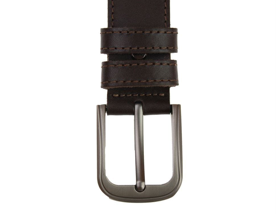 Ремінь чоловічий шкіряний джинсовий одна строчка SULLIVAN RMK-12 (7.5) 115-150 см коричневий