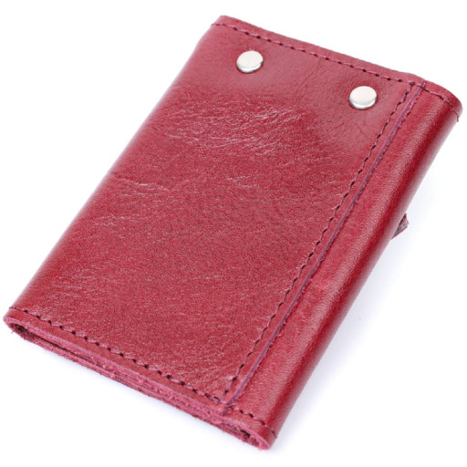 Містка жіноча шкіряна ключниця GRANDE PELLE 11642 Бордовий