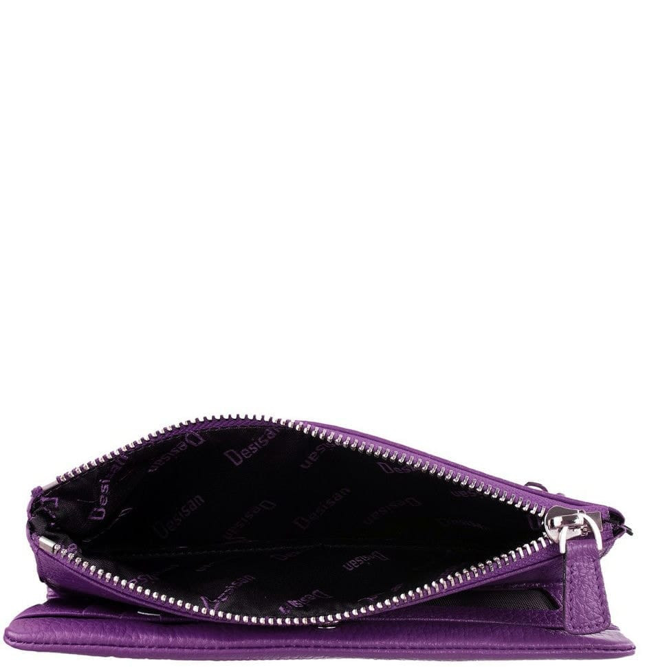 Гаманець жіночий шкіряний Desisan 754-413 фіолетовий флотар
