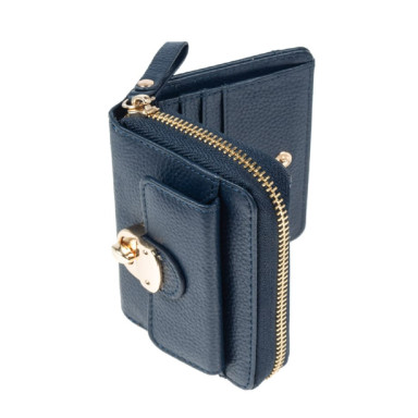 Жіночий шкіряний гаманець Ashwood Y50 Navy (Темно-синій)